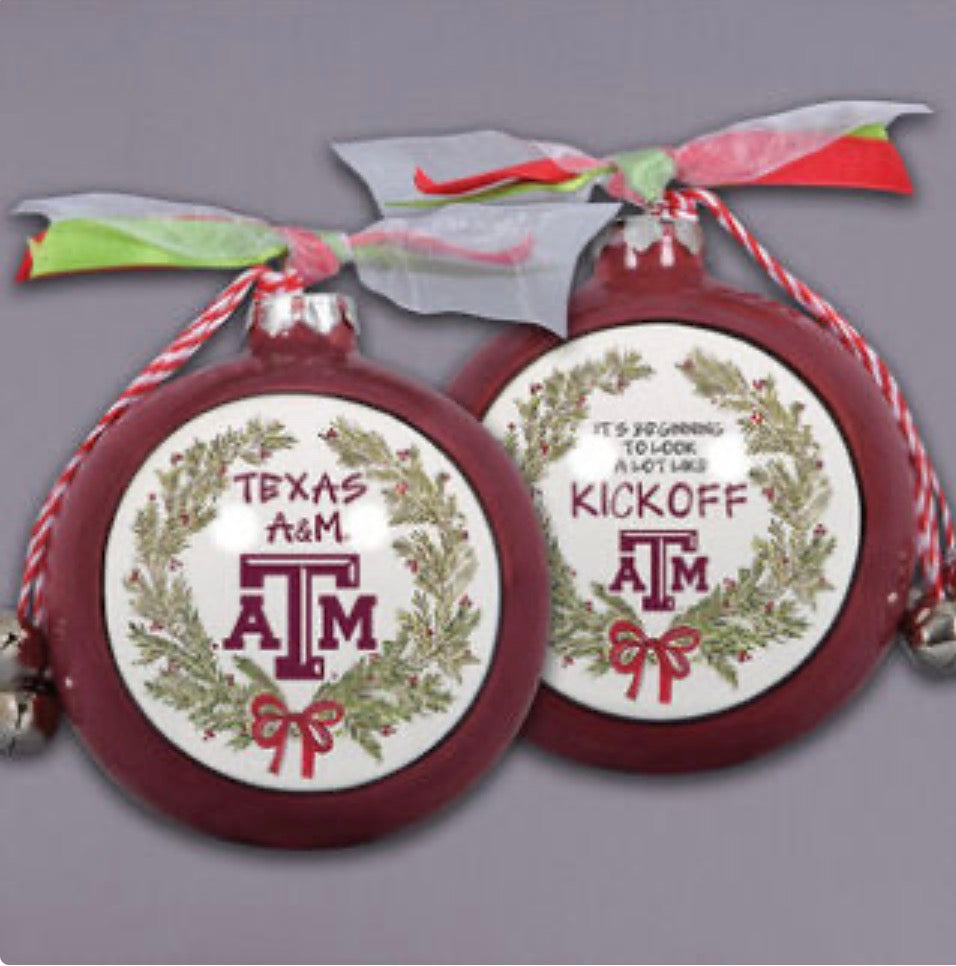 Magnolia Lane "Kick Off" Ornament-Texas A&M