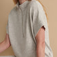 Varley “Ritchie” Short Sleeve Sweat - Light Grey Marl