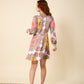 Hale Bob “Elle L/S Dress-Pink/Yellow/Orange