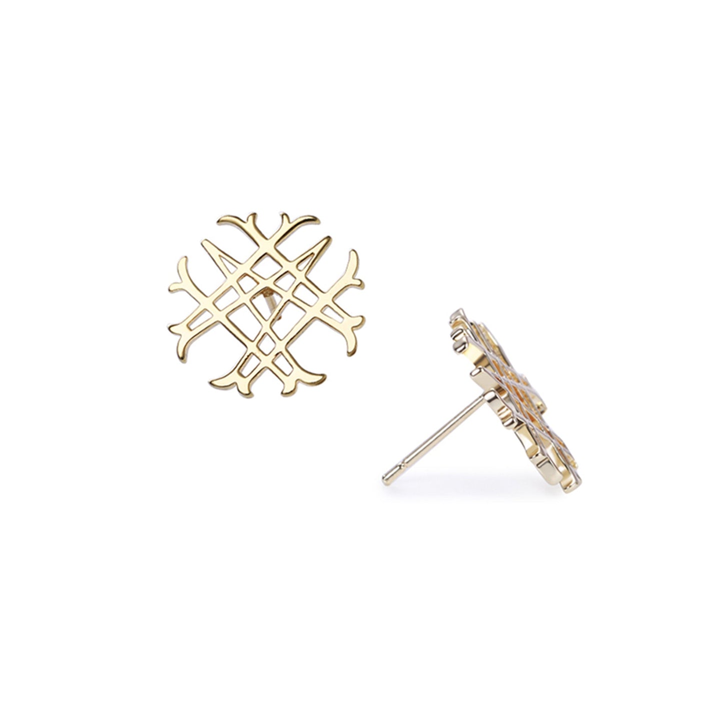 Natalie Wood Designs "Logo" Stud Earring-Gold