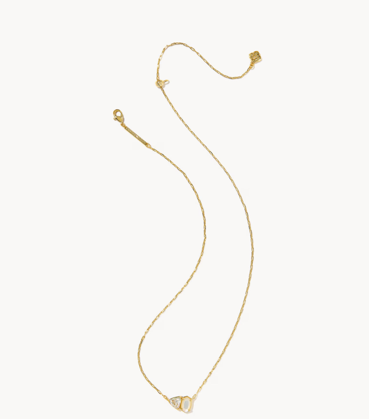 Kendra Scott Tatum Short Pendant Necklace-Gold Neutral Mix