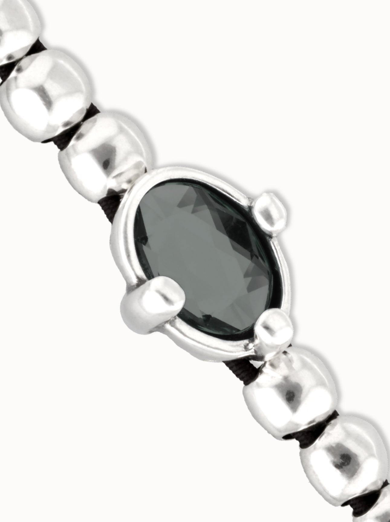 Uno de 50 “Ser Deslumbrante” (be stunning) Stretch Bracelet- Silver/Black