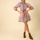 Hale Bob "Samara" L/S Button Up Dress-Blue