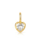 LeMel “Blaire” Bezel Heart CZ Charm Necklace 18” (on Callie Chain)