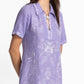 Johnny Was Henley Collared Dress-Winona (Persian Violet)