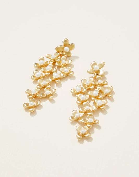 Spartina 449 Dripping in Flowers Earrings-Gold