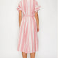 Meet Me in Santorini Shirt Midi Dress-Crimson Weave