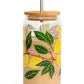 Paper Farm Press "Lemon Grove" Glass Can with Straw