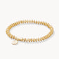 Spartina 449 Stretch Bracelet 5mm-Gold Disk