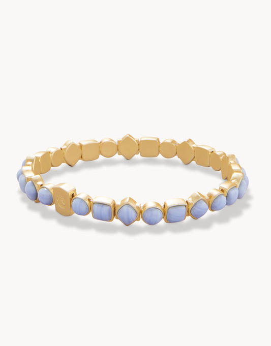 Spartina 449 Maera Stretch Bracelet-Recycled Blue Chalcedony