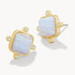 Spartina 449 Stone Stud Earring-Blue Chalcedony