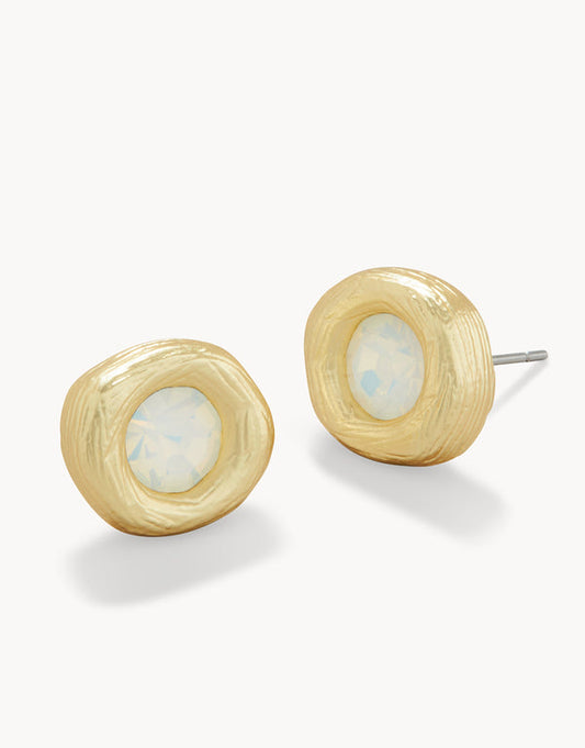 Spartina 449 Treasured Gem Stud Earrings-White Opal