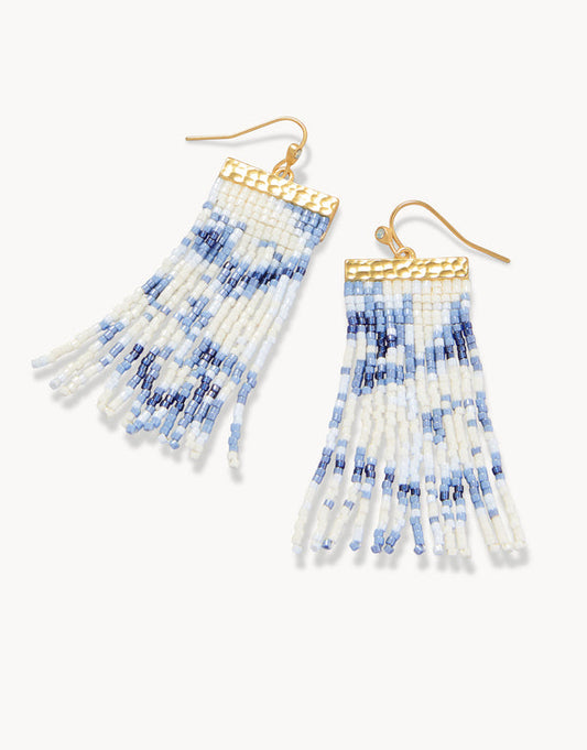 Spartina 449 Bitty Bead Earrings-Blue Tides