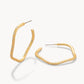 Spartina 449 Sand Bar Wave Hoop Earrings-White Opal