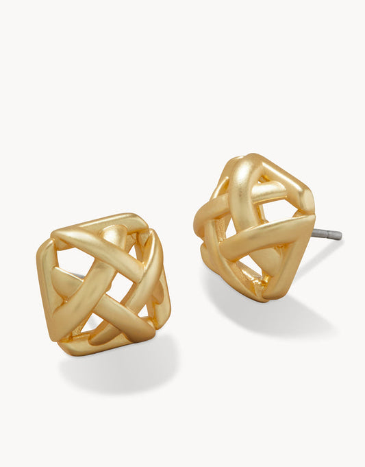 Spartina 449 Cane Stud Earrings-Gold