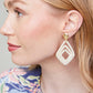 Spartina 449 Jesse Wicker Earrings-White