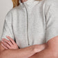 Varley “Ritchie” Short Sleeve Sweat - Light Grey Marl