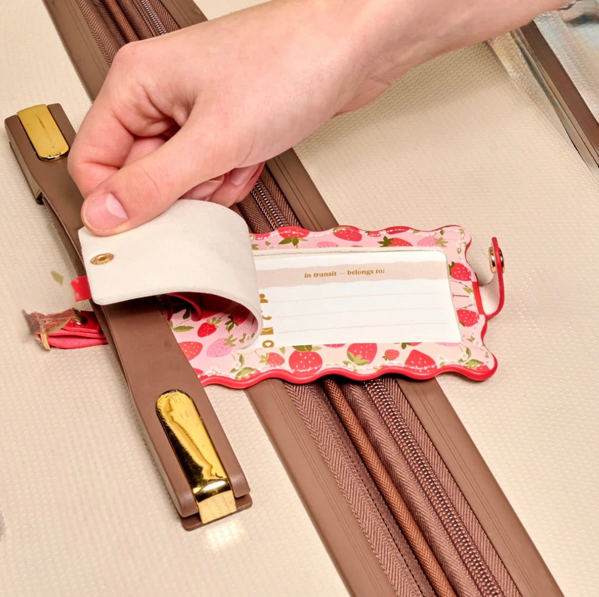 The Darling Effect Luggage Tag-Strawberry Fields