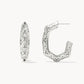 Kendra Scott Holland Hoop Earrings - Silver White Crystal