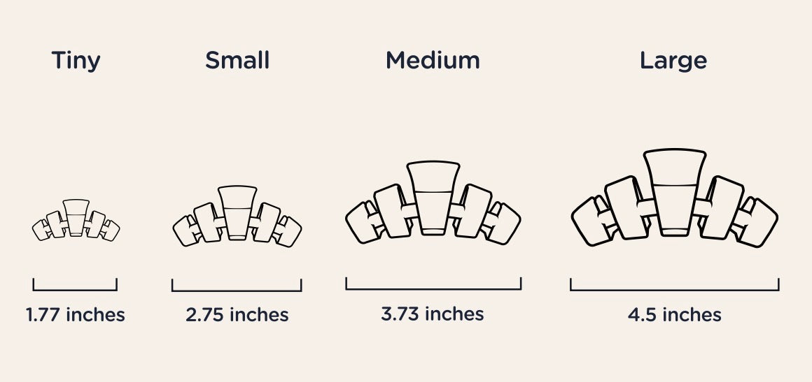 Teleties Classic Medium Claw Hairclip-Kiss & Tell