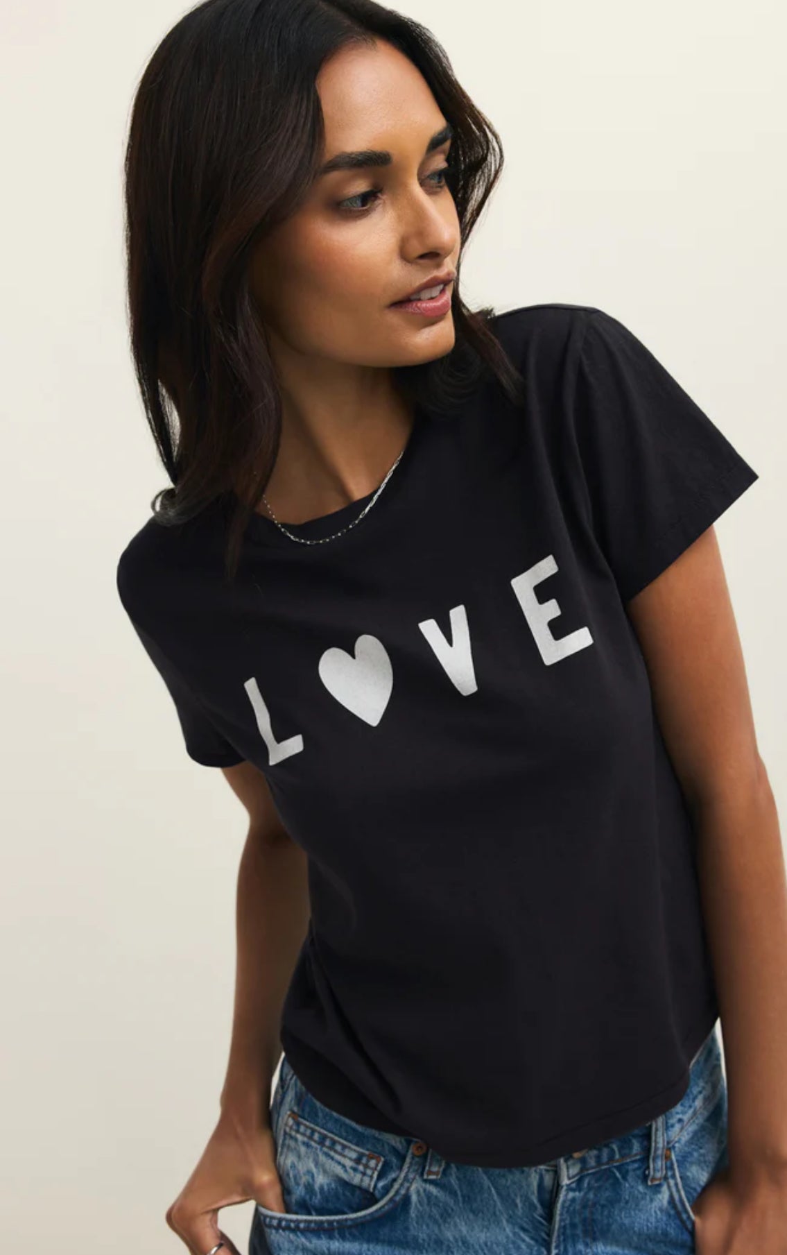 Z Supply Adore Tourist Tee-Black Sand