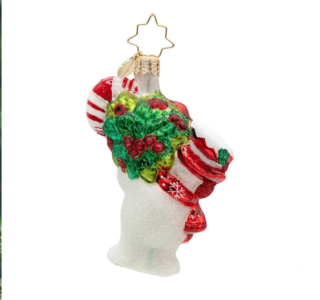 Christopher Radko Ornament-Snowy Retro Cheer Gem