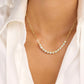 Melinda Maria “Isla Samantha” Tennis Necklace Gold/White CZ