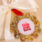 The Darling Effect Holiday Scalloped Frame Ornament-Gold Glitter