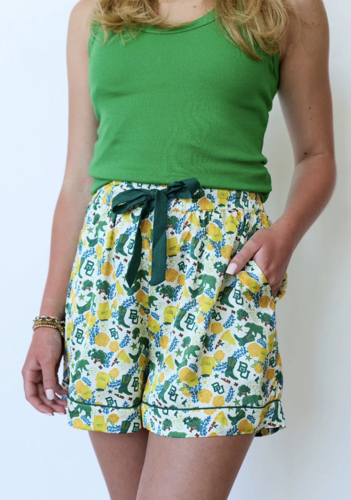 Saturday Silks “Baylor Bears” Sleep Shortie