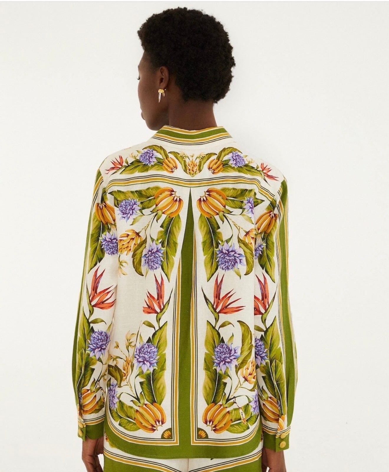 Farm Rio Sand Tropical Scarf Lenzing™ Ecovero™ Euroflax™ Shirt