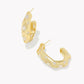 Kendra Scott Holland Hoop Earrings - Gold White Crystal