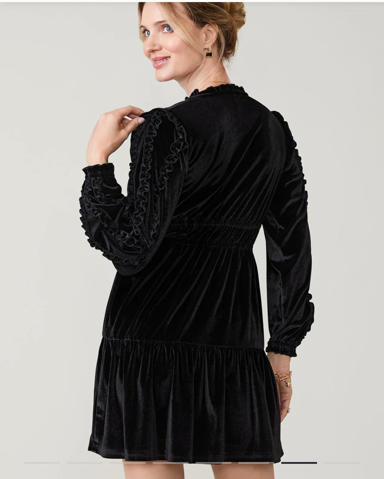 Spartina 449 "Wilenna" Velvet Dress-Black