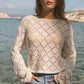Z Supply Hullen Crochet Sweater- Cloud