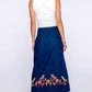 Elizabeth James “Frankie” Skirt-Denim Floral Embroidery