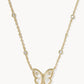 Kendra Scott Cailey Butterfly Short Pendant Necklace-Gold Ivory MOP