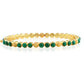 Capucine de Wulf “Berry Eternity” Petite Hinged Bangle-Gold/Malachite