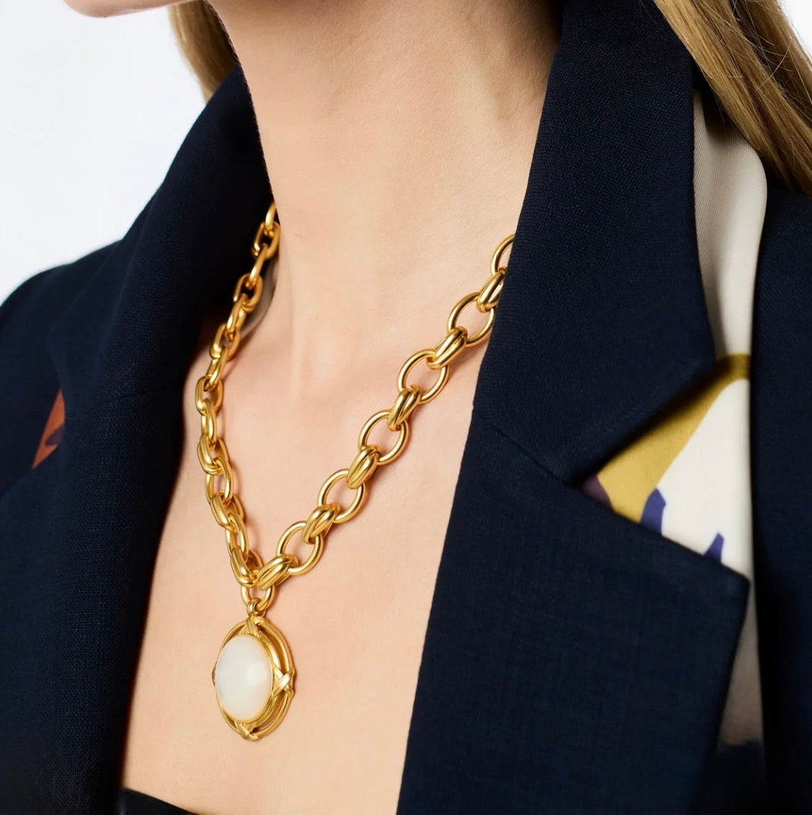 Julie Vos “Essex” Statement Necklace - Gold/MOP