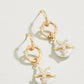 Spartina 449 Starfish Groupie Earrings-Pearl/Gold