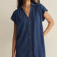 Z Supply Shellbound Twill Dress-Twilight Blue