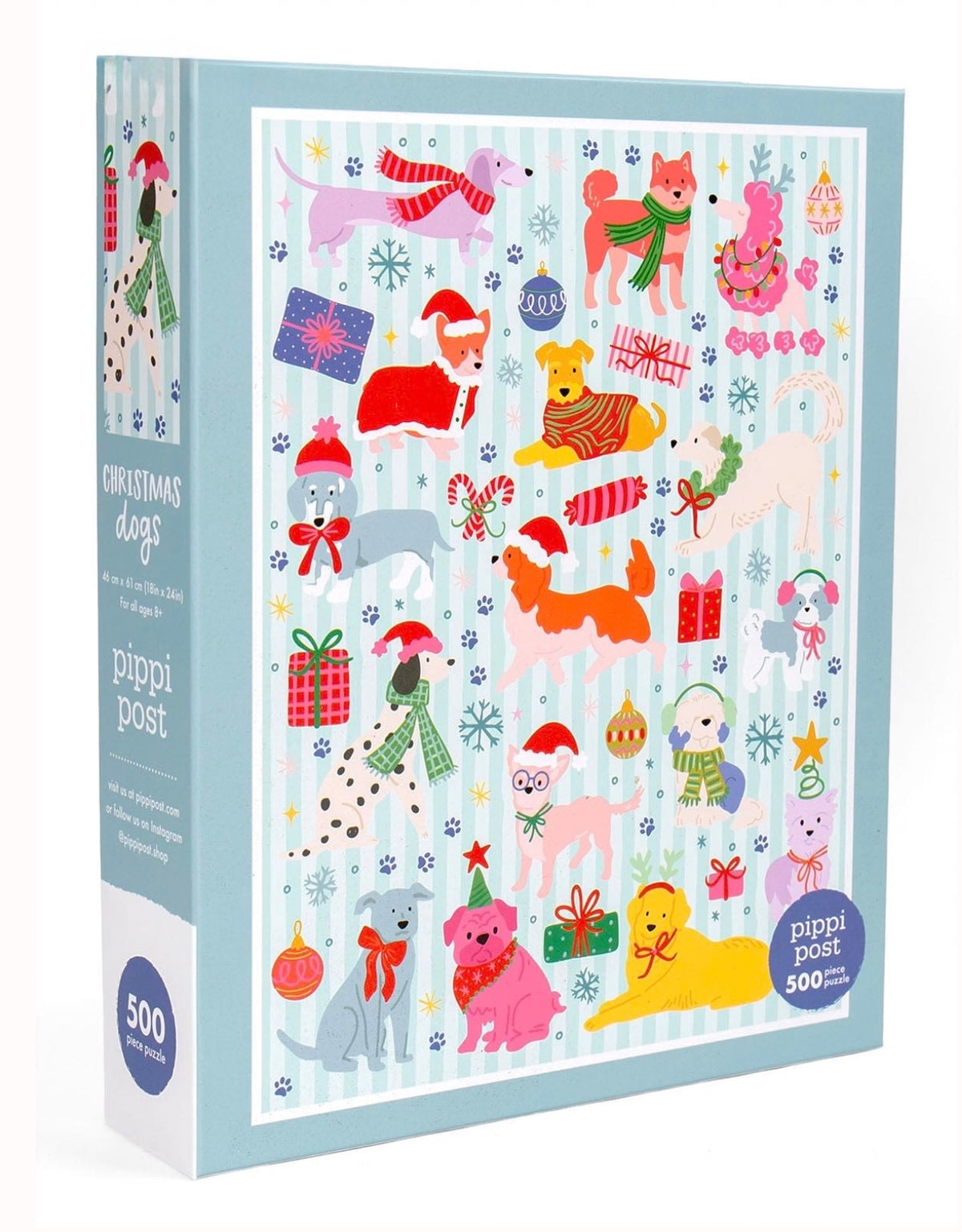 Pippi Post "Christmas Dogs" Puzzle- 500 piece