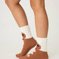 PJ Salvage "Gingerbread Man" Socks-Brown