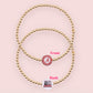 Beaded Blondes "Alabama Logo" Sprinkle Bracelet Stack-Standard 6.75"