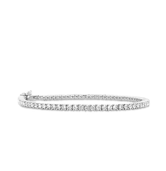 LeMel CZ Silver Tennis Bracelet-Medium 6.5”