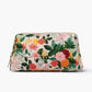 Rifle Paper Co. "Dahlia" Quilted Cosmetic Pouch-Large