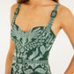 Farm Rio "Miranda" Buckles Maxi Dress-Dark Green
