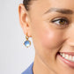 Julie Vos “Honeybee” Hoop & Charm Earring - Gold/Iridescent Ruby Red
