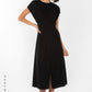 Velvet Heart "Geneve" Cap Sleeve Dress-Black
