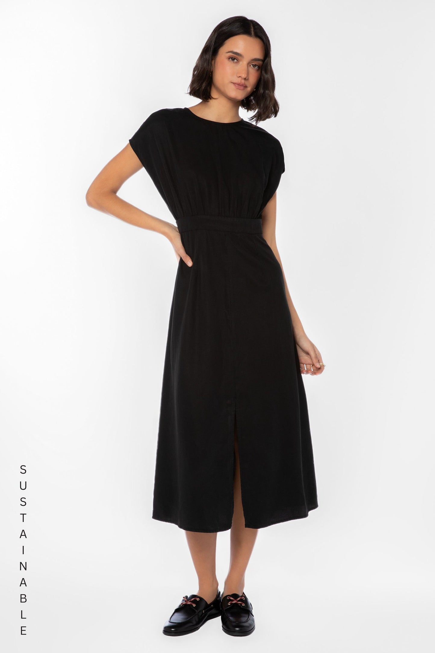 Velvet Heart "Geneve" Cap Sleeve Dress-Black