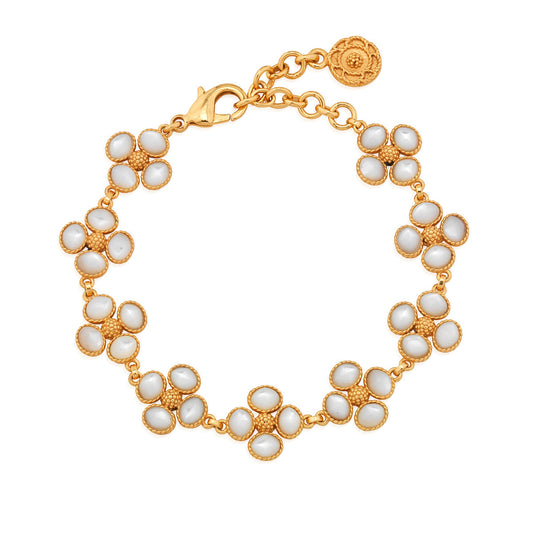 Capucine de Wulf “Berry Clover” Link Bracelet, 7"+2" - MOP