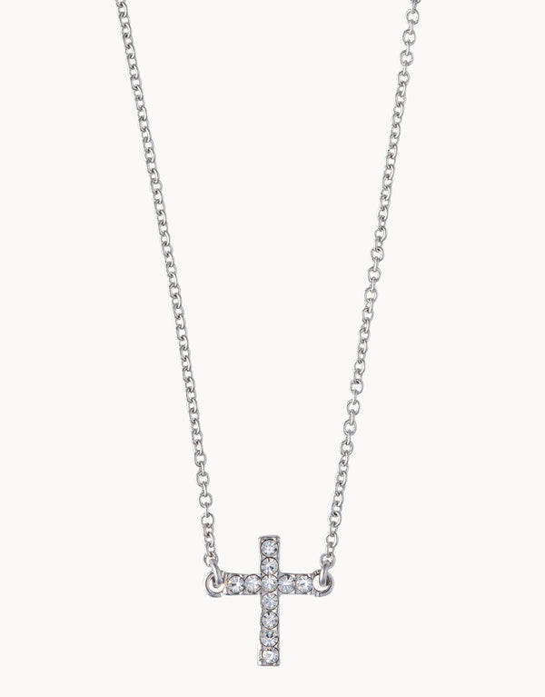 Spartina 449 Sea La Vie "Have Faith/Cross" Necklace-Silver
